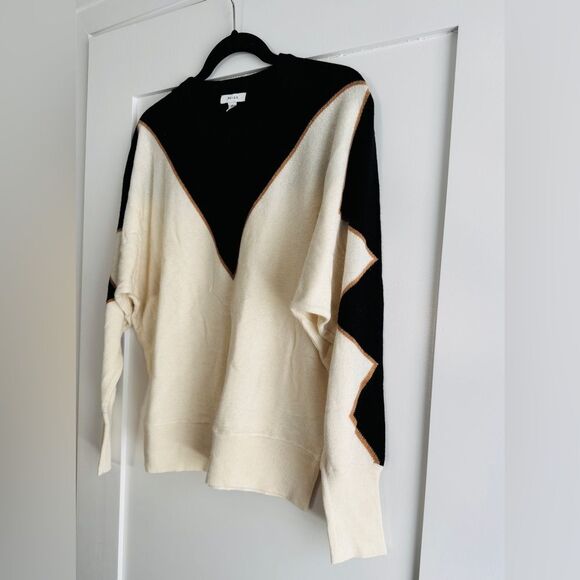 Reiss NWOT Sydney Patterned Crewneck sweater cashmere wool blend knit size M - Picture 7 of 16